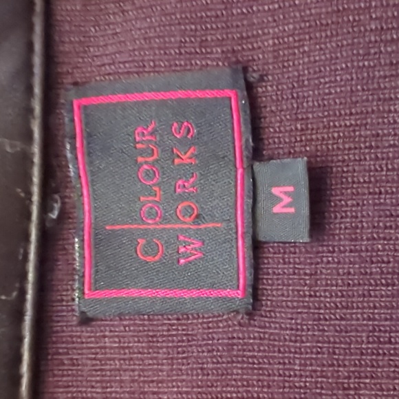 Vintage Faux leather and knit sweater size Medium - Picture 5 of 8